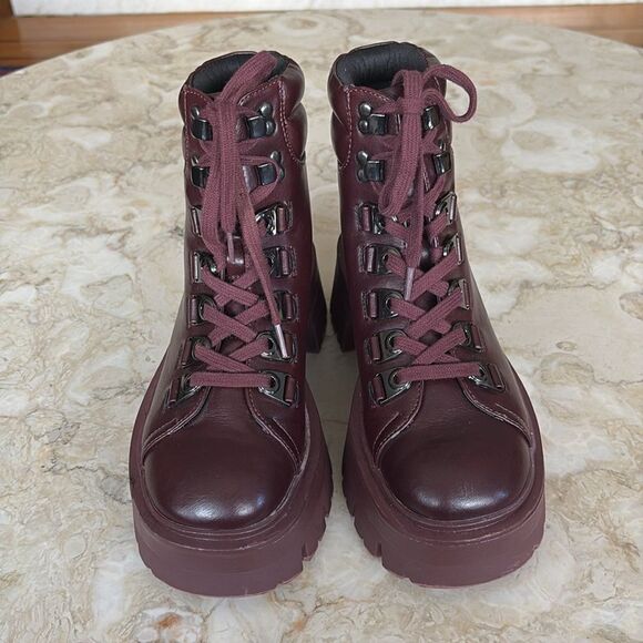 Call It Spring AVRIIL Chunky Heel Lace Up Ankle Boots Vegan - Picture 6 of 16